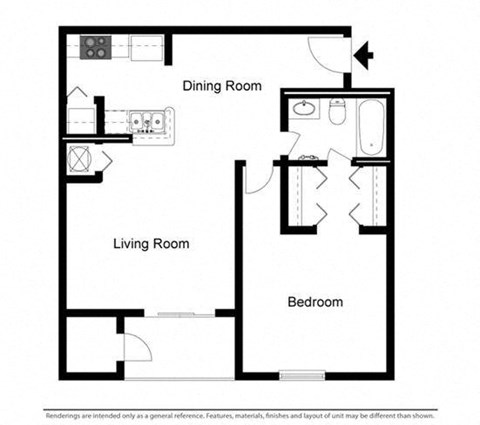 a floor plan of a living room and a dining room